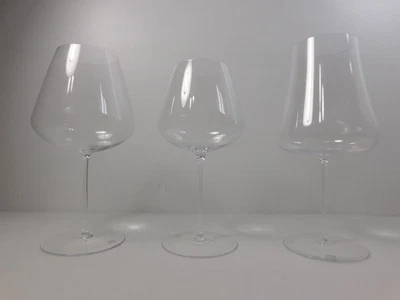 NUEVO Juego de 3 copas de cristal de vino tinto y volcán cero vértigo nude iones $83 cada una Foto 1 de 4