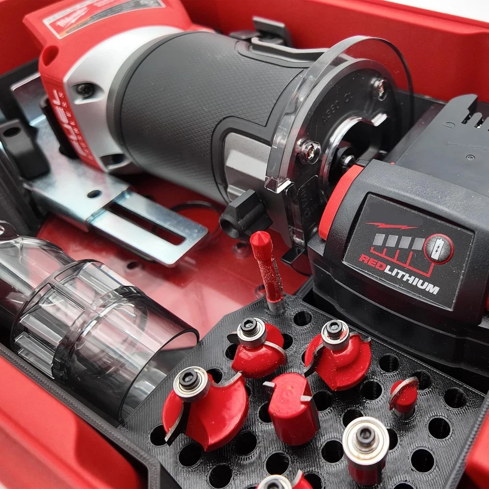 Packout Organizer Milwaukee M18 Fuel Compact Router 2732-20 Accessories Black