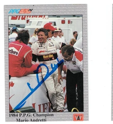 Mario Andretti signed 1991 PPG trading card INDY RACING #96 HOF - 2 - Image 1 of 2