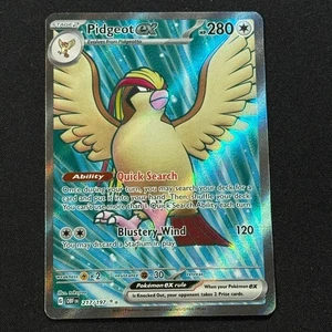 Pokemon Pidgeot Ex 217/197 Ultra Raro SV:03 Obsidian Flames TCG CASI NUEVO/M - Imagen 1 de 2