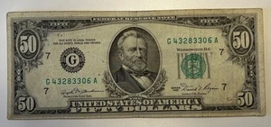 1981 $50 Federal Reserve Note Chicago “G” - Picture 1 of 2