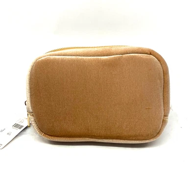 ANTHROPOLOGIE Bolsa Feminina de Cinto de Veludo Bolsa de Babá Pequena Neutra NOVA - Imagem 1 de 4