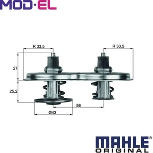 THERMOSTAT COOLANT TX 33D FOR SCANIA 4/-/series/bus P G K DC9.06/03/01/04 9.0L - Picture 1 of 11