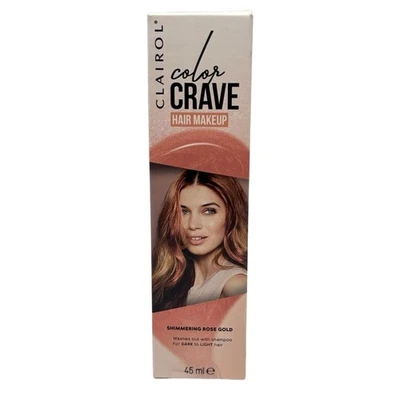 Clairol Color Crave Hair Makeup Shimmering Rose Gold Washable 45ml - Image 1 of 3