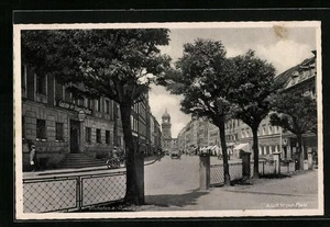 Vilshofen a. D., Ansichtskarte, Straßenpartie am Platz 1943  - Picture 1 of 2