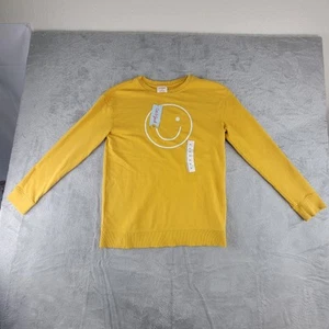 Kids Cat&Jack Crewneck Long Sleeve Yellow SZ XL Smiley Face Optimist Sweatshirt - Picture 1 of 8