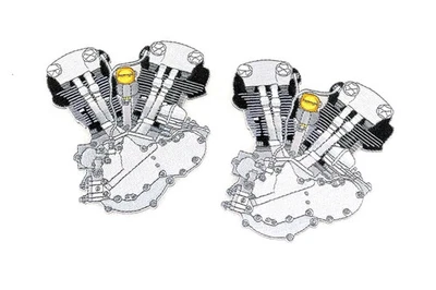1936-1947 Knucklehead Engine Patch Set fits Harley Davidson V-Twin 48-1101 - Image 1 of 4