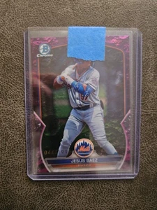 2023 BOWMAN DRAFT CHROME JESUS BAEZ PURPLE LUNAR CRATER REFRACTOR #/199  - Picture 1 of 2