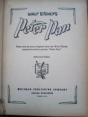 Clásico vintage, Peter Pan, edición autorizada de Walt Disney. 1952 Foto 1 de 4