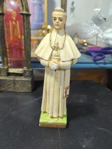 Vintage Chalkware Paupal Figure Catholic Religious Figure - Picture 1 of 11