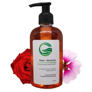 Greenviv Rose, Geranium Feuchtigkeitsspendende Handseife 270ml - Bild 1 von 8