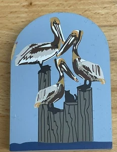 Cat’s Meow Pelicans Trio. Sarasota, Florida 1997 Holz Exklusives Sammlerstück. - Bild 1 von 7