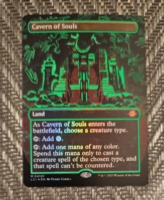 Neon Green Ink Cavern Of Souls -Lost Caverns of Ixalan 0410f - NM Pack To Sleeve - Image 1 of 2