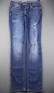Women's 2015 LEI Jeans Taylor Low Rise Skinny Thick Stitch Size 7 JR (29x30) - Picture 1 of 9