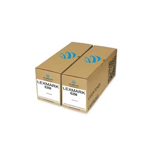 Toner noir compatible avec Lexmark E250 E350 - 2x E250, E250A21E - Photo 1/6
