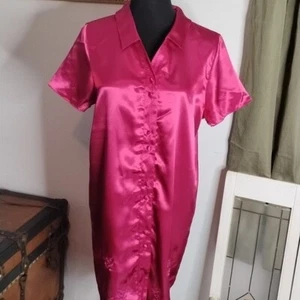 Vintage Erika Taylor Intim Nachthemd Hot Pink Lounge Ware Größe Small - Bild 1 von 6