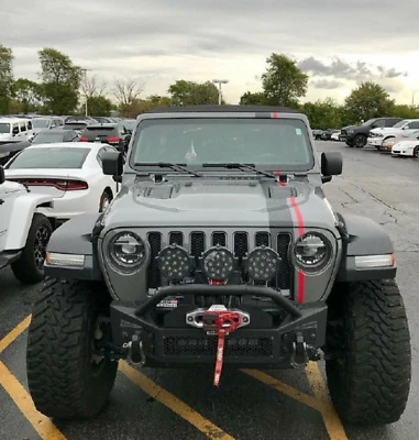 2 цвета 6 «OFFSET ралли полосы полоски графика наклейки подходят для всех лет Jeep Wrangler - Изображение 1 из 3