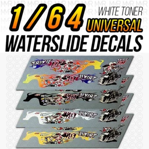 1/64 TRIXIE FINK FLAMES Custom White Toner Universal WaterSlide Decal for Hot - Picture 1 of 6