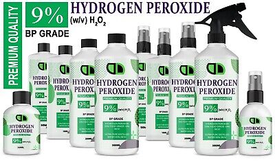 HYDROGEN PEROXIDE 9% Premium Quality VARIOUS SIZES ✅ SAME DAY DISPATCH ✅ UK MADE • 3.99£