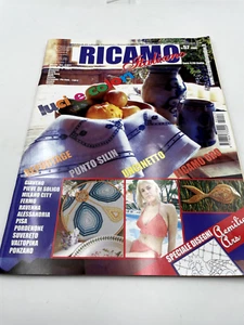 Ricamo italiano n. 57 anno 2009 punto silin ricamo oro uncinetto - Foto 1 di 3