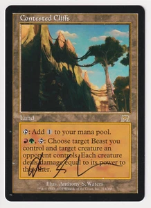 Signed Contested Cliffs Proof MP Onslaught Artist Anthony S. Waters MTG Magic AP - Picture 1 of 2
