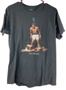 Mohamed Ali Shirt Mens Sz L Black Short Sleeve Boxing Boxer Casual - Picture 1 of 5