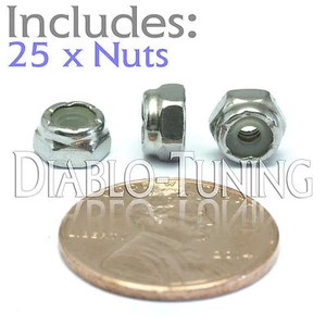 #4-40 NM - Qty 25 - Nylon Insert Hex Lock Nut SAE UNC - A2 Stainless Steel 18-8 - Picture 1 of 2