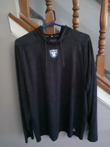 LAS VEGAS RAIDERS TEK GEAR Hoodie Sweatshirt Men's Size M Blue Drawstring NWOT - Picture 1 of 6