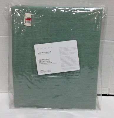 Sillón seccional Pottery Barn Cammeray sin brazos brazo izquierdo derecho vidrio marino Foto 1 de 3