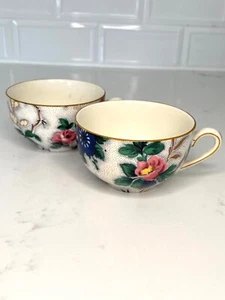 2 Vintage Crown Ducal Ascot Tea Cups Without Saucers Floral Chintz - Picture 1 of 3