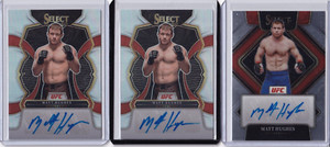 (3) 2022 + 2023 Panini Select UFC Signatures - Matt Hughes Auto