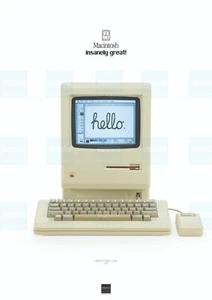 Macintosh 128k poster A 50x70cm - Zdjęcie 1 z 8