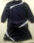 Akoa Football Kit Shirt Shorts Set Unisex Boys Girls Size 12 Years (XS) - Navy