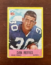 1967 Philadelphia #58 Dan Reeves Rookie Football Card