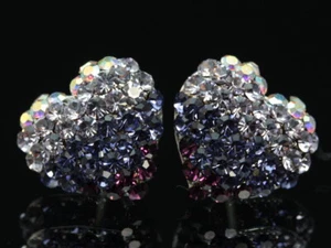 Cat love heart Corss snowflake spotlight star crystal rhinestone woman earrings - Picture 1 of 16