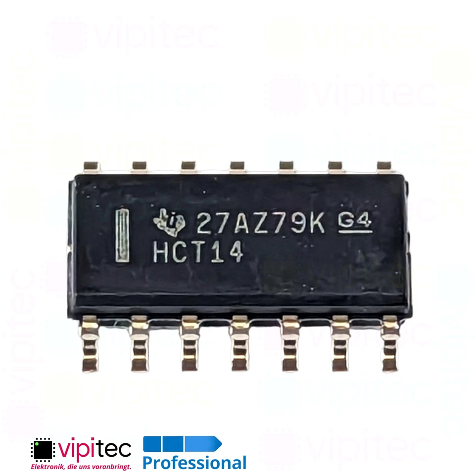 VIPITEC 74HCT14 NOT, 6-fach, Inverter, Schmitt-Trigger | SMD SO-14 5V TTL 85°C