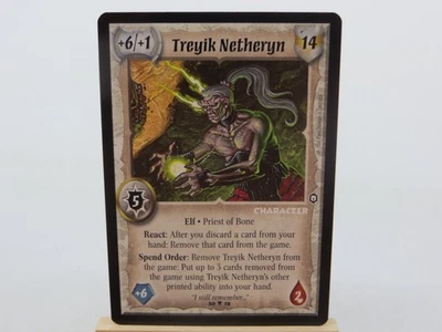 WARLORD Saga of the Storm CCG Elf Character Card TREYIK NETHERYN 20/78 - Image 1 of 2