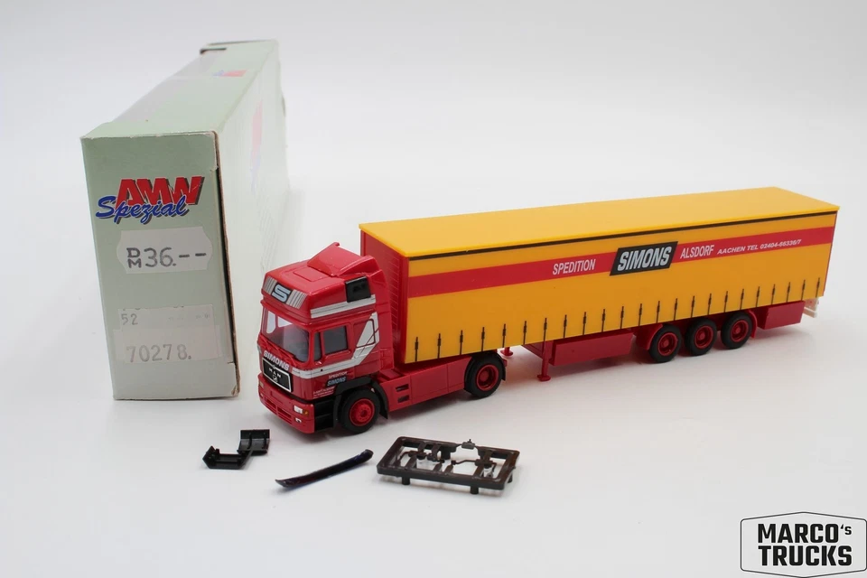 AWM MAN F2000 semi-trailer "Spedition Simons Alsdorf Aachen" 70278 1:87 /AW2869 - Image 1 of 1