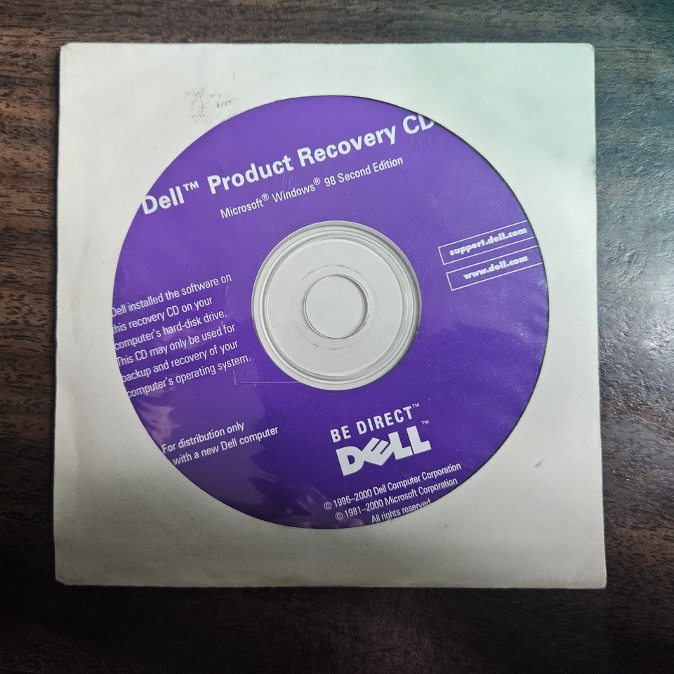Dell Product Recovery CD Microsoft Windows 98 Second Edition OEM Disc - Image 1 of 1