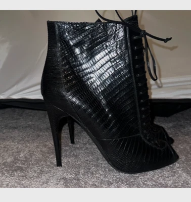 #luxury#foot heaven #Tom Ford Mujer Cuero Negro Botín Talla 41.5,  Foto 1 de 4