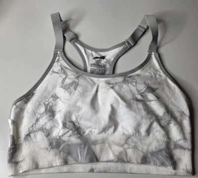 Sujetador deportivo Avia para mujer 2XL mármol camuflaje gris/blanco espalda deportiva Foto 1 de 4