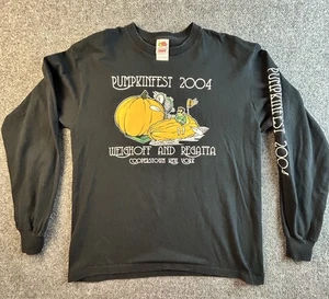 T-shirt manica lunga Pumpkinfest 2004 taglia Large Cooperstown NY(h) - Foto 1 di 7