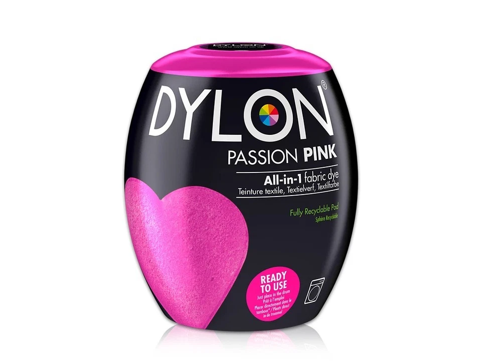 Máquina de tinte de tela DYLON rosa pasión 350 g algodón lana - fibras naturales Foto 1 de 1