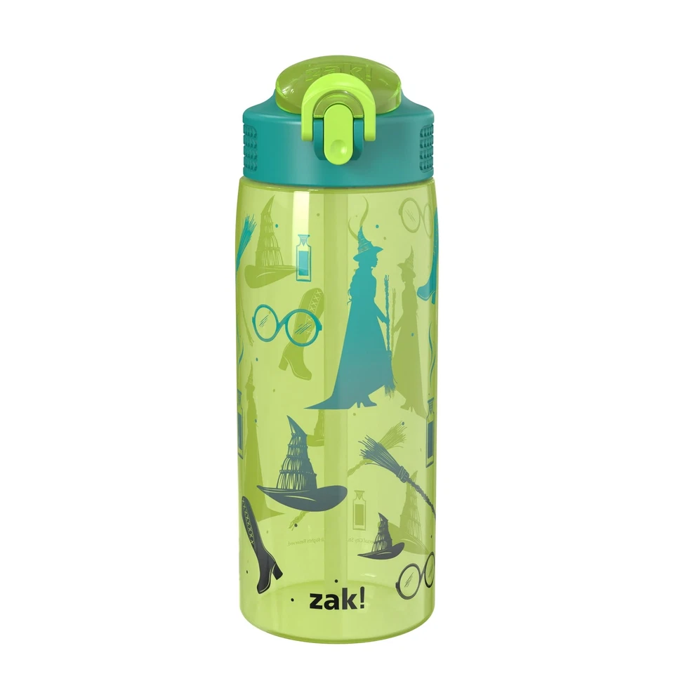 Zak 25oz. Leak Proof Clear Green Elphaba Water Bottle Leak Proof Push Button