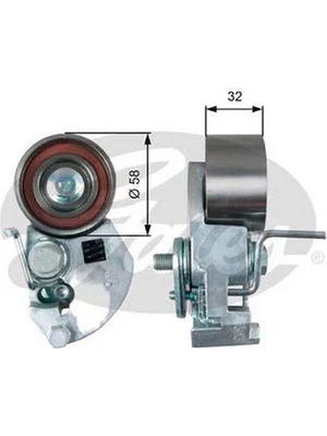 Gates Engine Timing Belt Tensioner Pulley (T43133) - Image 1 of 4