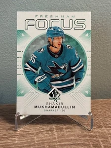 24-25 Upper Deck SP Authentic Freshman Focus Green 1:60 Shakir Mukhamadullin SJ - Picture 1 of 2