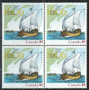 CANADÁ 2006 Muy Fino MNH Bloque de 4 Estampillas Scott # 2155 "Encuestas Champlain" - Imagen 1 de 1