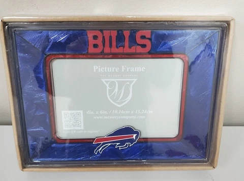 Buffalo Bills NFL Glass Art Picture Frame 4x6 Memory Company Cover