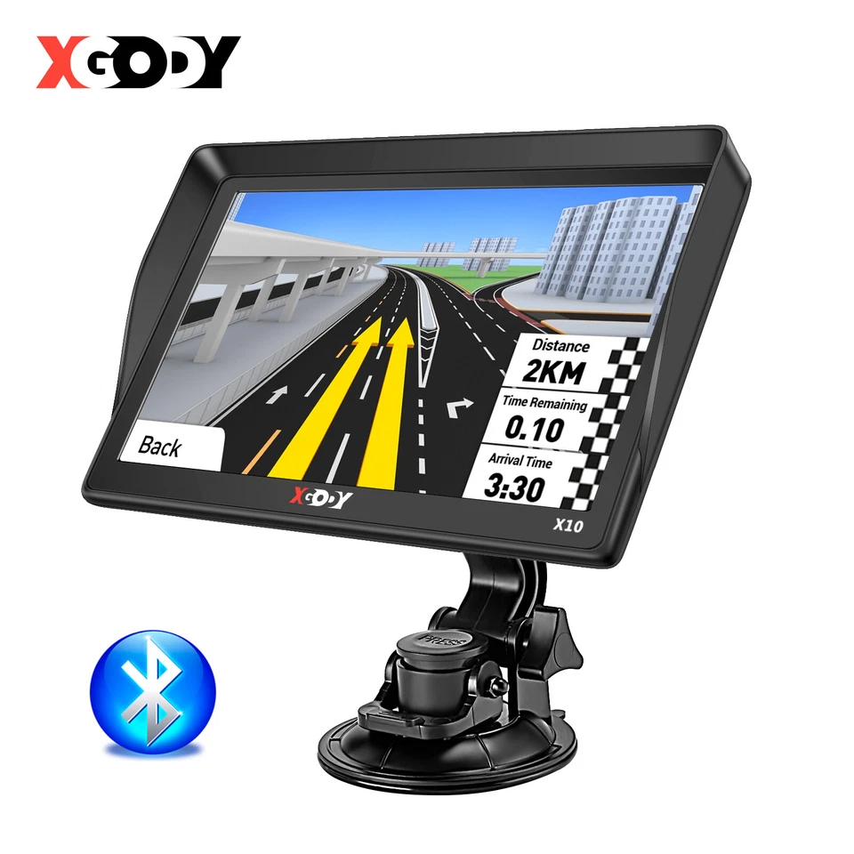 XGODY 9 Zoll LKW PKW GPS Navigationsgerät Auto KFZ Navi Europa Karten MP3/MP4 FM - Bild 1 von 4