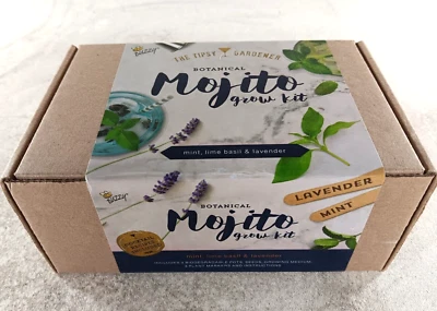 NEW Botanical Mojito Grow Kit The Tipsy Gardener Lavender Mint Lime Basil  - Image 1 of 3